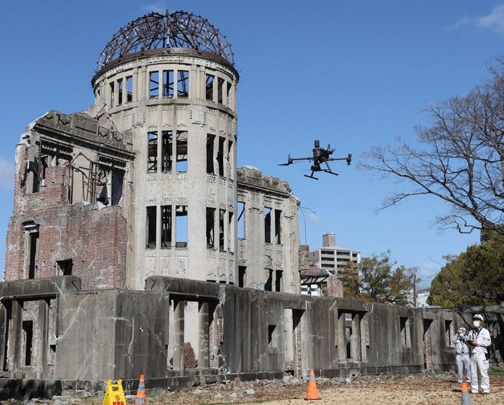 原爆ドームの保守点検 ドローン活用を検討 広島市 中国新聞デジタル